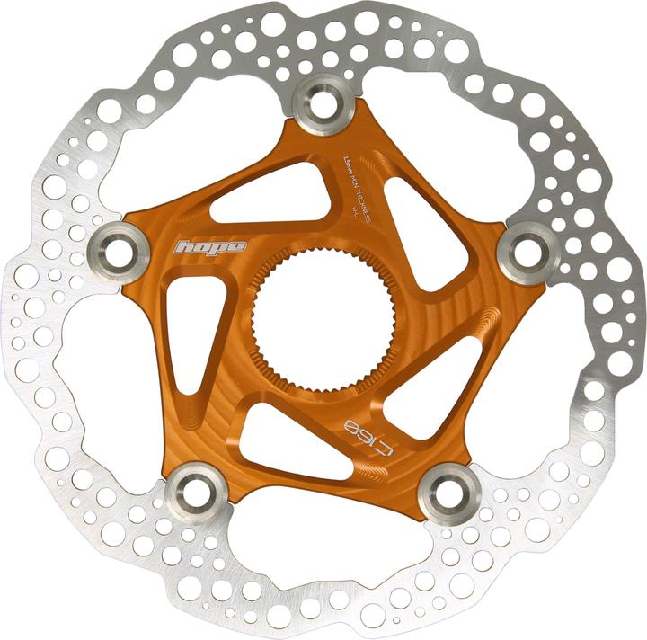 Produktbild Hope Floating Disc Bremsscheibe - Center Lock - orange (160 mm)