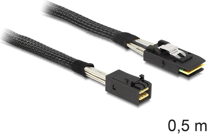 Image du produit Delock Câble Mini SAS HD x 4 connecteur SFF 8643 > Mini SAS x 4 connecteur SFF 8087 36 broches (50 cm, SCSI)