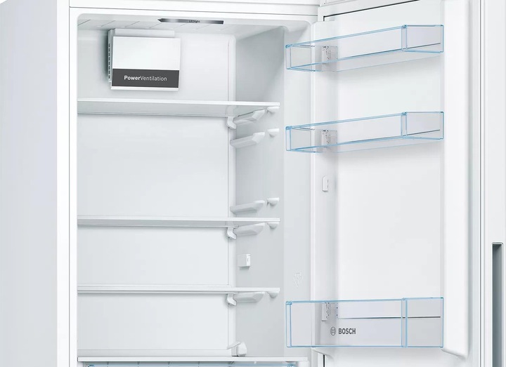 Produktbild Bosch Hausgeräte Serie 4 KGV362WEAS, 308 L, SN-T, 4.5 kg/24h, E, Fresh zone compartment, White (308 l)