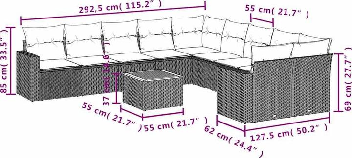 Produktbild vidaXL Garten Sofagarnitur