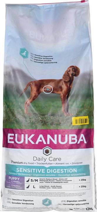 Eukanuba Puppy Daily Care Sensitive Digestion - Croquettes pour chiens - 12 kg (Chiot + chaton, 1 pcs, 12000 g)