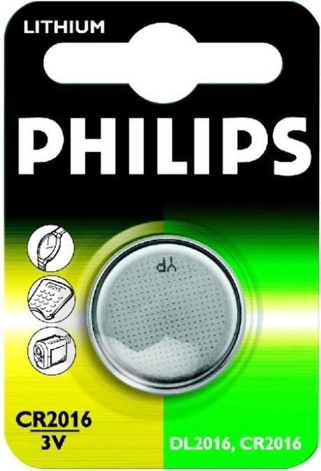 Actual product image Philips Minicell (1) CR2016/01B (1 pcs., CR2016, 75 mAh)