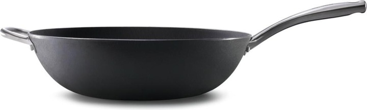 Actual product image Skottsberg Wok Cast Iron 34, PFOA free, light cast iron, stainless steel handle (34 cm, Wok, Cast iron)