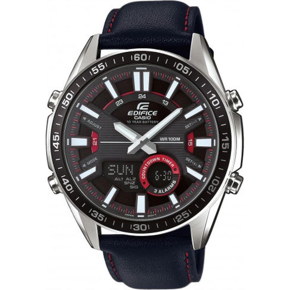 Casio Uomo Nero Orologio Da Polso, Edifice Efv C100l-1A, (Cronografo)