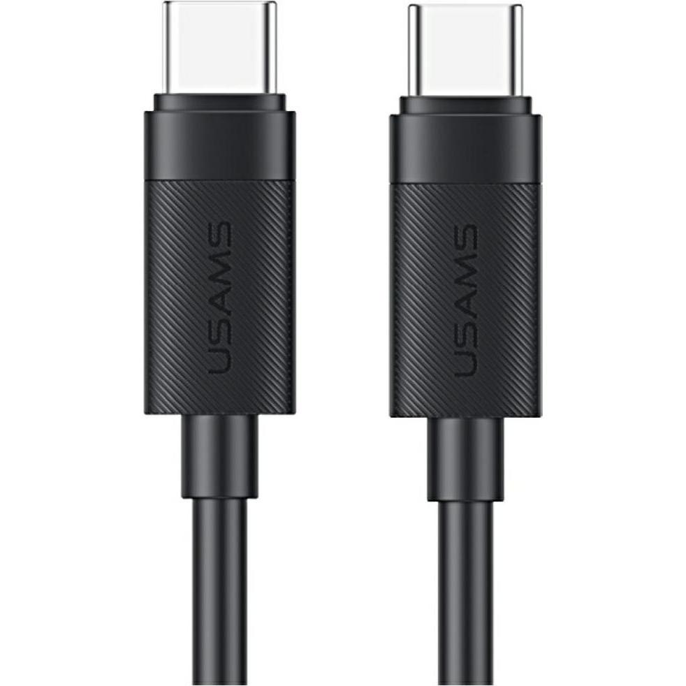 Usams Cable U94 60W USB-C to USB-C 1m black (1 m, 60 W), Cavo USB