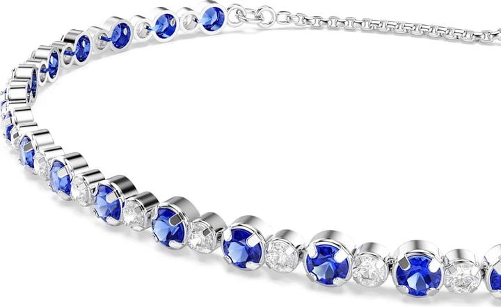 Immagine prodotto Swarovski Matrix Tennis Armband Gemischte Rundschliffe Blau Rhodiniert (24 cm, Metallo Swarovski)