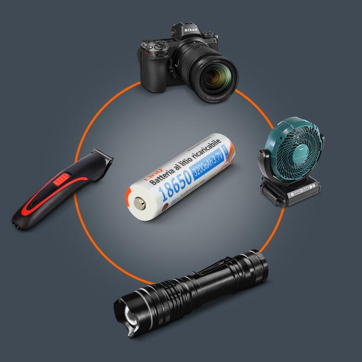 Image du produit LinQ 2x batterie 3200mAh (2 pcs, 18650, 3200 mAh)