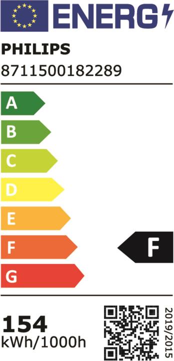 Energie-Label Philips Entladungslampe (E40, 150 W, 16100 lm, 1 x, F)