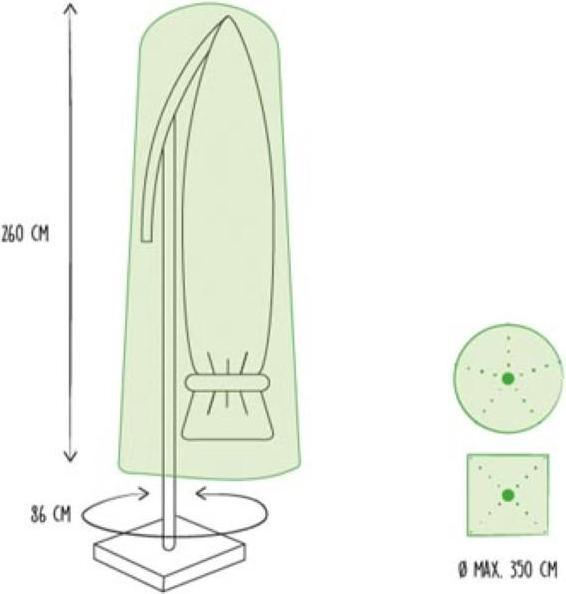 Image du produit Garden Lights Housse d'Extérieur pour Parasol à Bras Libre Ø max. 350 cm
