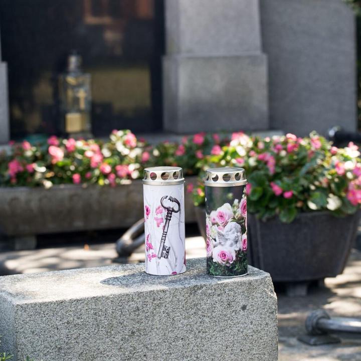 Produktbild Jeka Grablicht Paperlight "Engel Rose" aus Zellstoff, Ø 6,5x16 cm (1 Stk.)