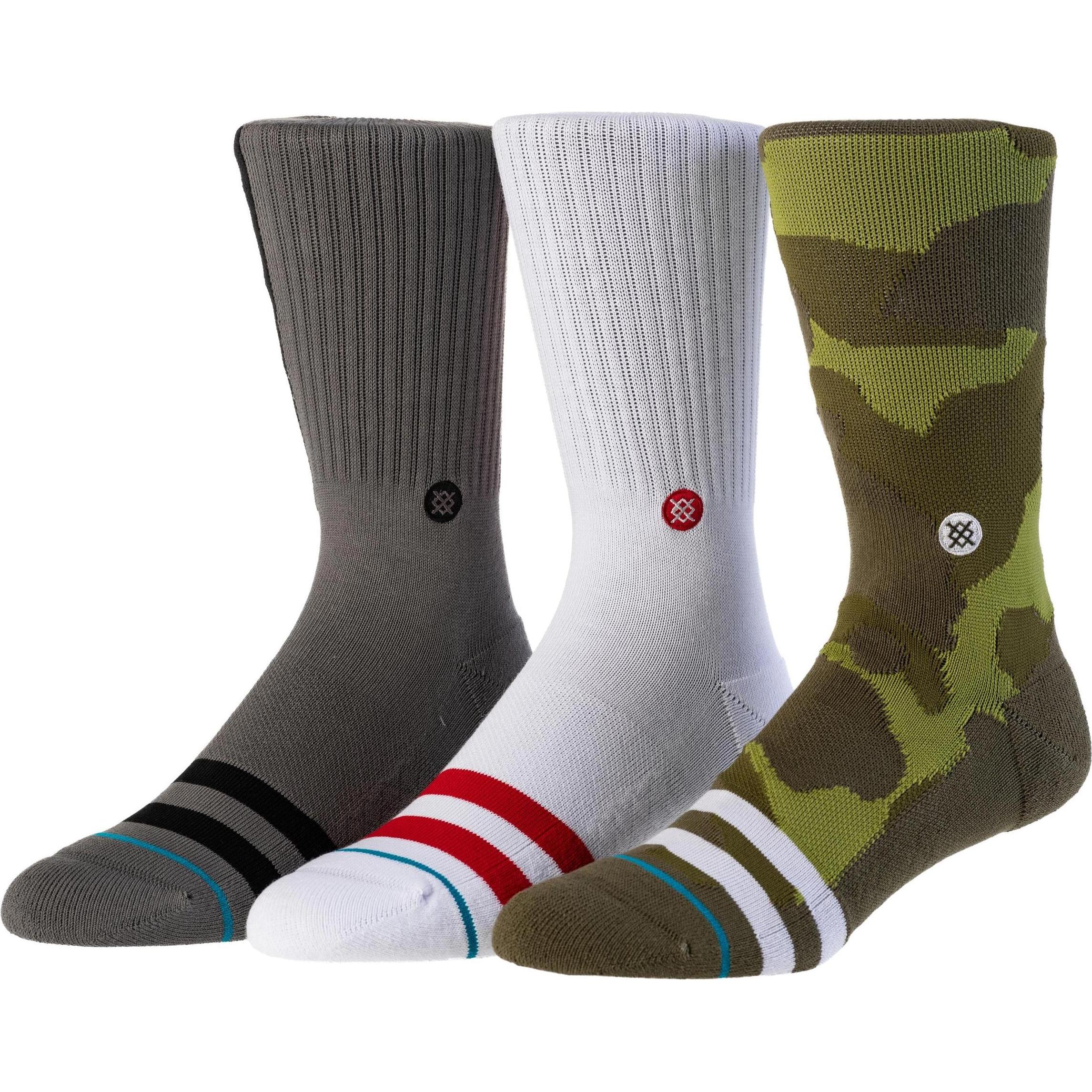 Stance, Unisex, Socken, The Og, Weiss, Grau, Grün, (3er Pack, 43 - 46)