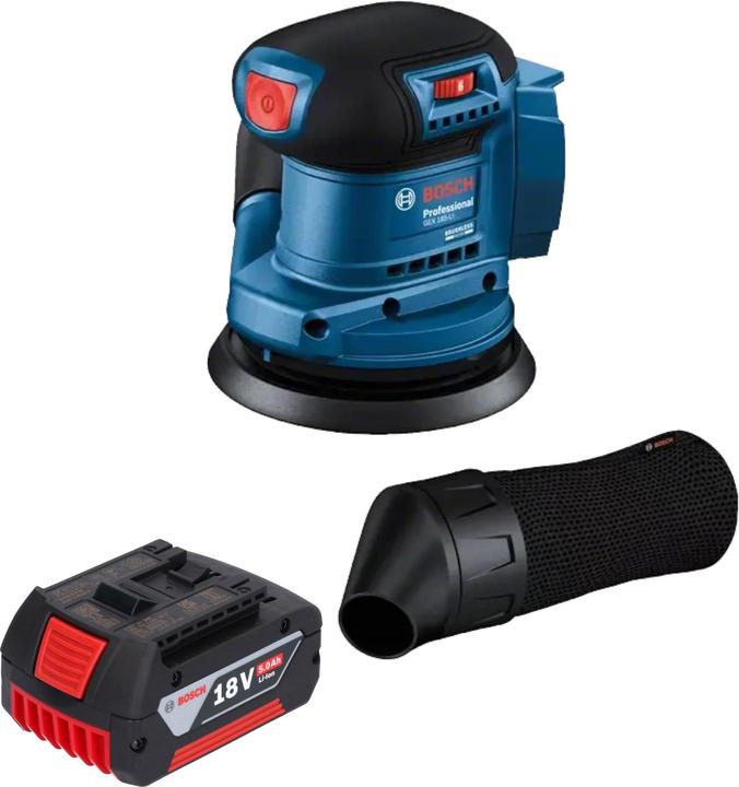 Produktbild Bosch Professional GEX 185-LI Professional Akku Exzenterschleifer 18 V 125 mm Brushless + 1x Akku 5,0 Ah - ohne (Exzenterschleifer)
