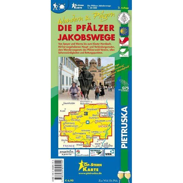 Die Pfälzer Jakobswege 1 : 50.000, Landkarte