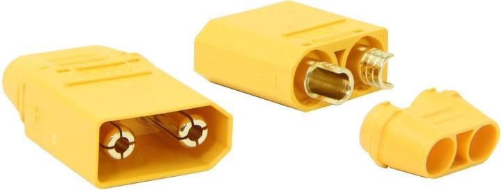 Jamara Hochstromstecker/Buchse XT90 vergoldet Grip mit Isolierkappe 1 Paar