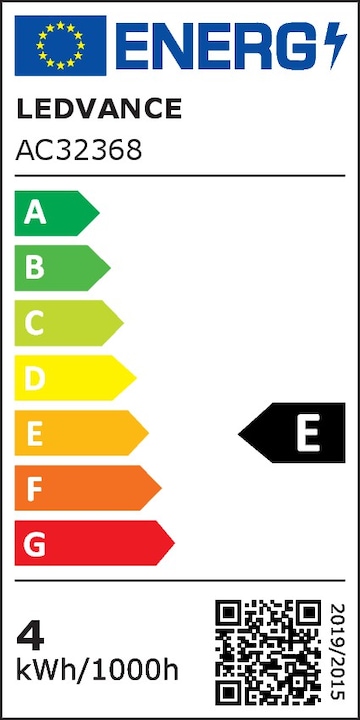 Energie-Label Osram Led Retrofit Classic P (E14, 4 W, 470 lm, 1 x, E)
