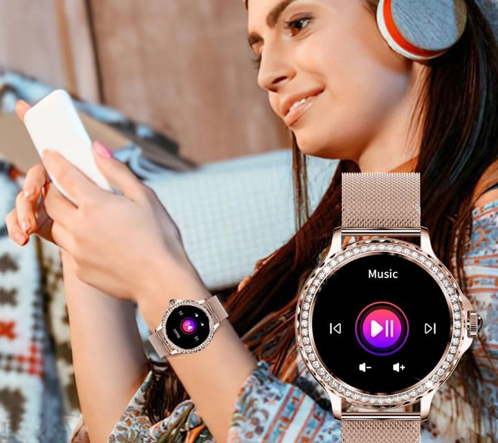 Produktbild RNCF19-1 Damen-Smartwatch Roségold Armband + Armband