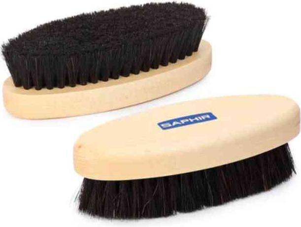 Saphir Beaute du Cuir Brosse ovale en crin de cheval (1 x)