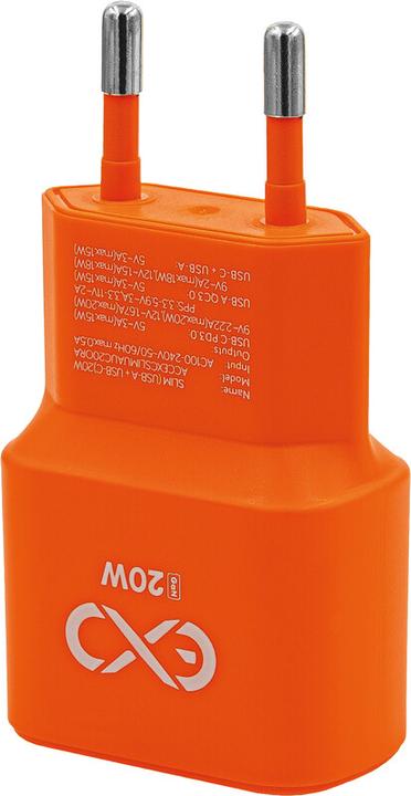 Produktbild EXC USB-Ladegerät SLIM, USB-A- und USB-C-Ausgang (20 W, 2 Ports)