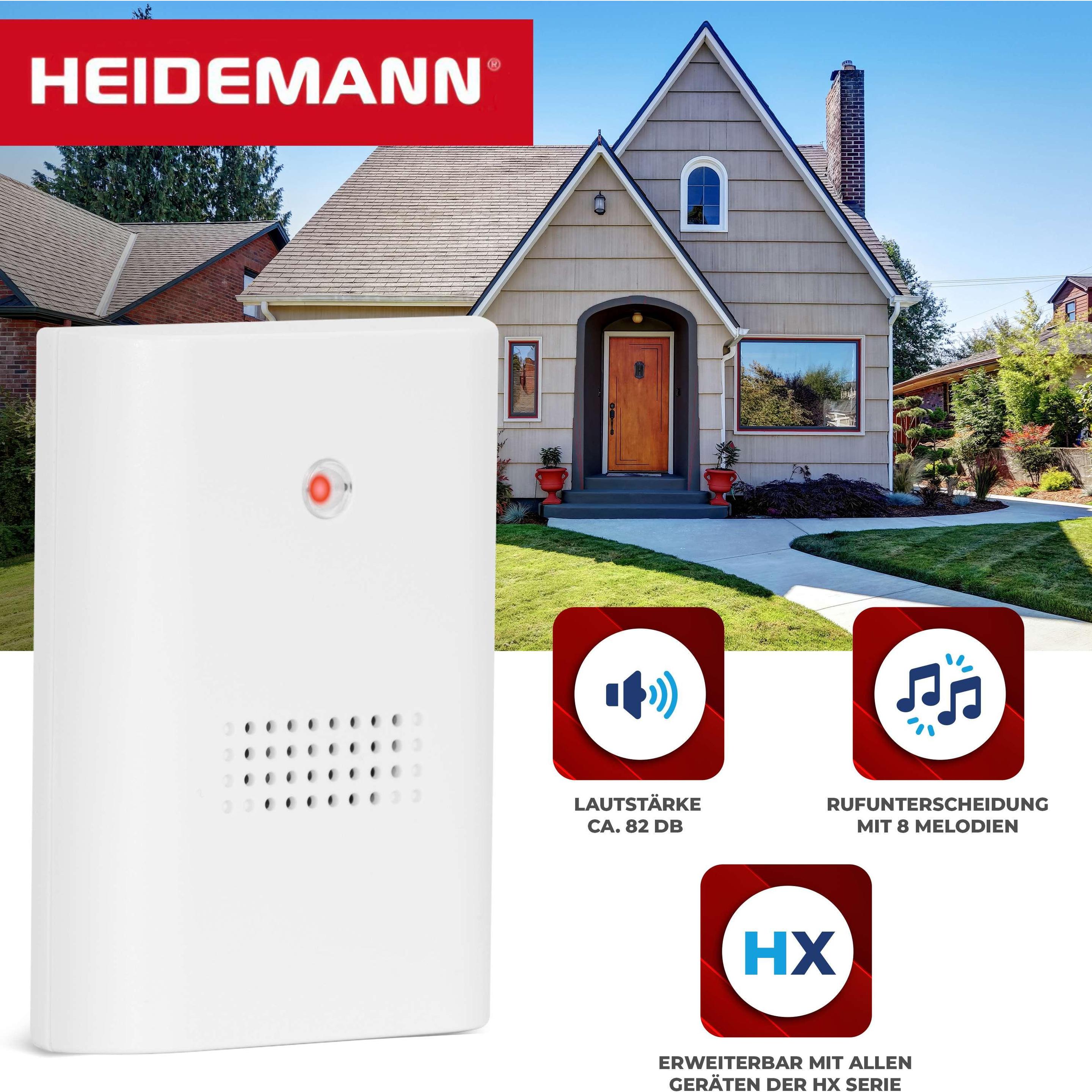 Thumbnail - Heidemann, Klingel + Türsprechanlage, Funkgong Set HX One (Funk)