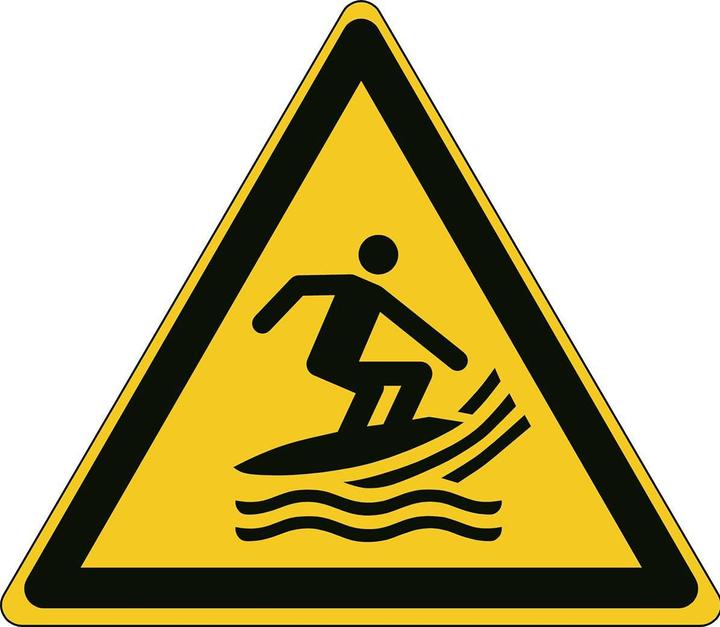 Produktbild Brady ISO-Sicherheitsschild - Warnung vor Surf-Fahrzeugen