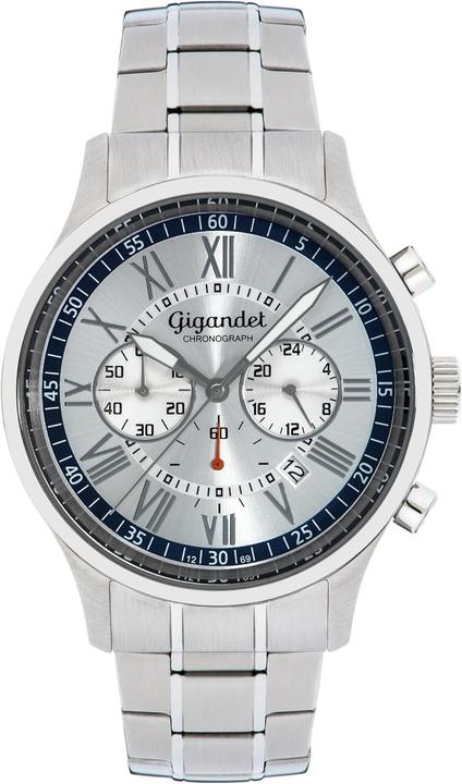 Image du produit Gigandet Chronographe analogique étanche avec affichage 24 heures et verre minéral (Chronographe, Horloge analogique, 42 mm)