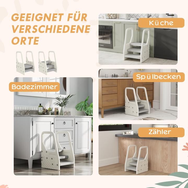 Actual product image Aiyaplay Kinder Tritthocker Kunststoff Grau