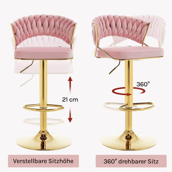 Produktbild Woltu 2x Barhocker höhenverstellbar