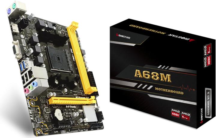 Actual product image Biostar MB A68MHE A68,FM2+,mATX,AMD (FM2+, AMD A68H, mATX)