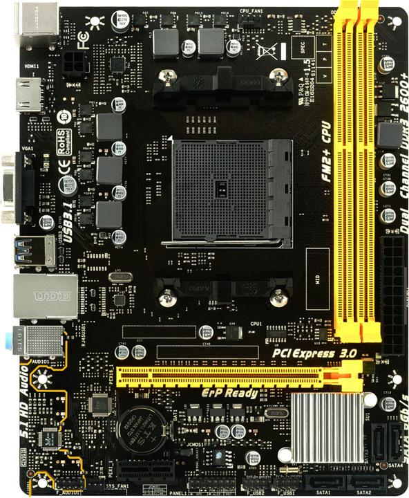 Actual product image Biostar MB A68MHE A68,FM2+,mATX,AMD (FM2+, AMD A68H, mATX)