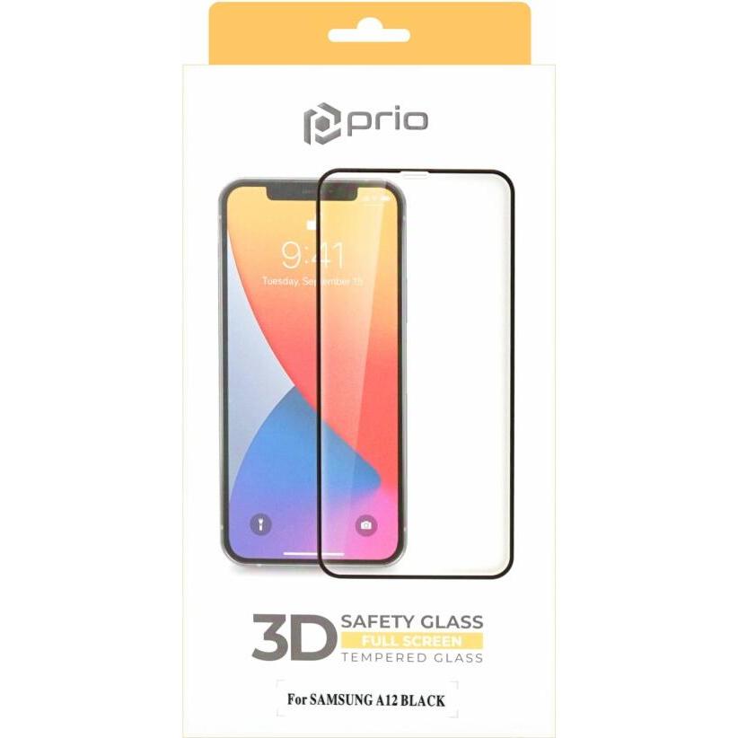 Thumbnail - prio 3D Displayschutzglas für Samsung A12 schwarz (1 Stück, Samsung Galaxy A12), Smartphone Schutzfolie, Schwarz