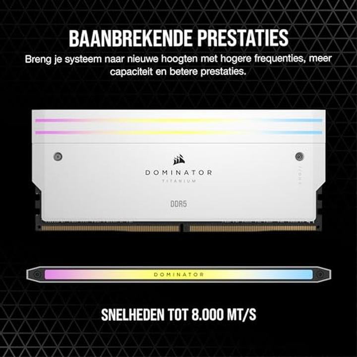 Image du produit Corsair Dominator Titanium (2 x 16GB, 7200 MHz, RAM DDR5, DIMM)