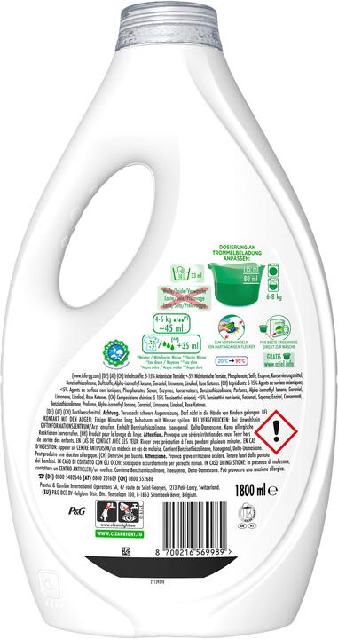 Actual product image Ariel Color+ (40 Washing cycles, Liquid detergent)