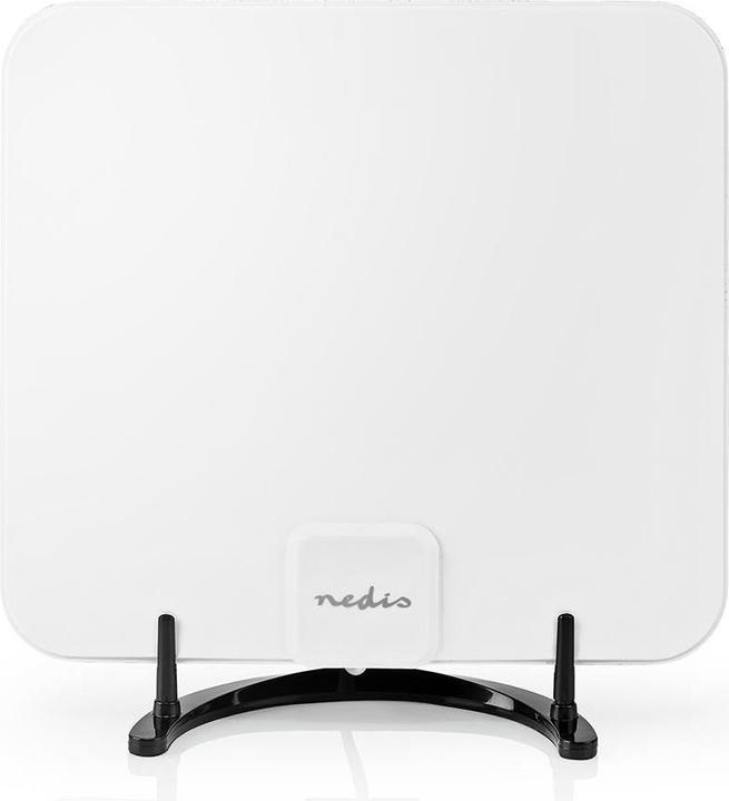 Actual product image Nedis Indoor antenna Active FM/UHF/VHF Reception range: 0-25 km LTE700 Gain dBi (with antenna cable) (Indoor antenna, 30 dB, UKW / MW / LW, DAB/ DAB+, DVB-T / -T2)
