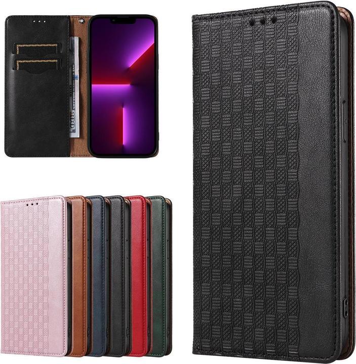 Actual product image Hurtel Magnet Strap Case for iPhone 14 Flip Wallet Mini Lanyard Stand Black (Apple iPhone 14)
