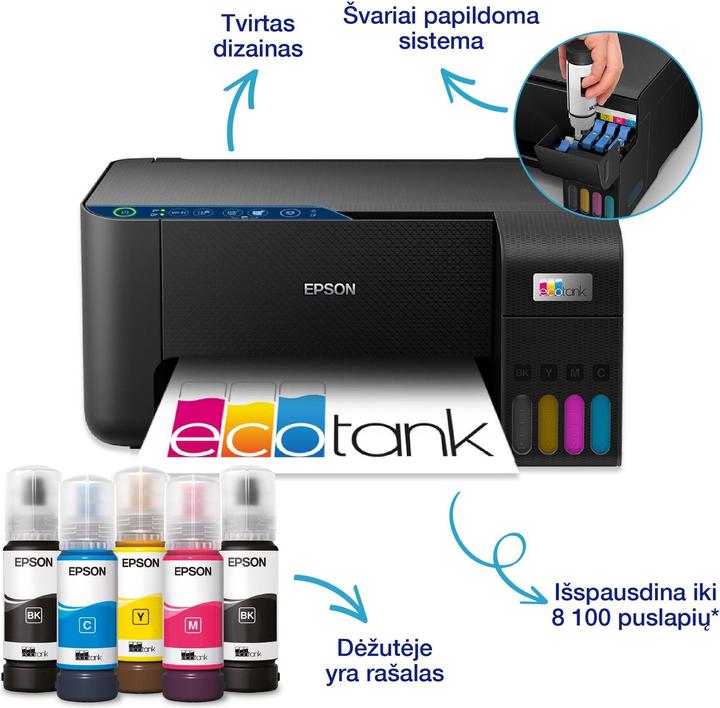 Actual product image Epson EcoTank L3271 Inkjet Printer (Colour)