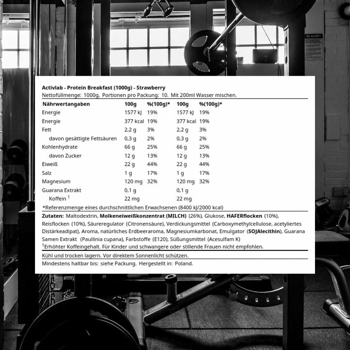 Produktbild Activelab Activlab Protein Frühstücks Erdbeer, 1000g (Strawberry, 1 Stk., 1000 g)