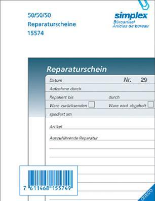 Produktbild Simplex Reparaturscheine (150x)