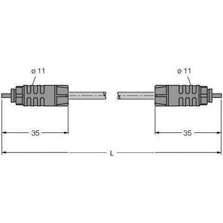 Turck Cavo in fibra ottica (0.20 m), Cavo di rete