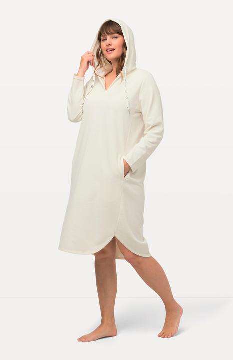 Produktbild Ulla Popken Loungewear-Kleid, kuschelweich, Kapuze, Langarm (42, 44)