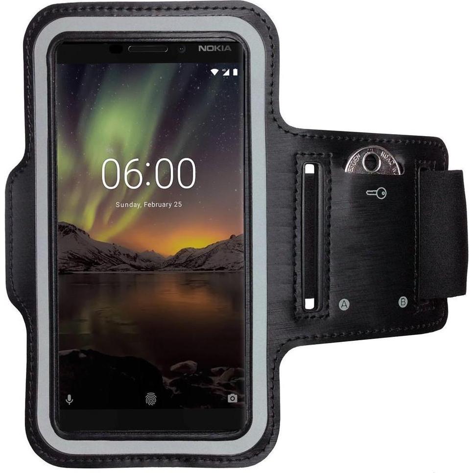 CoverKingz Sportarmband für Nokia 6.1 (2018), Smartphone Sportarmband, Schwarz