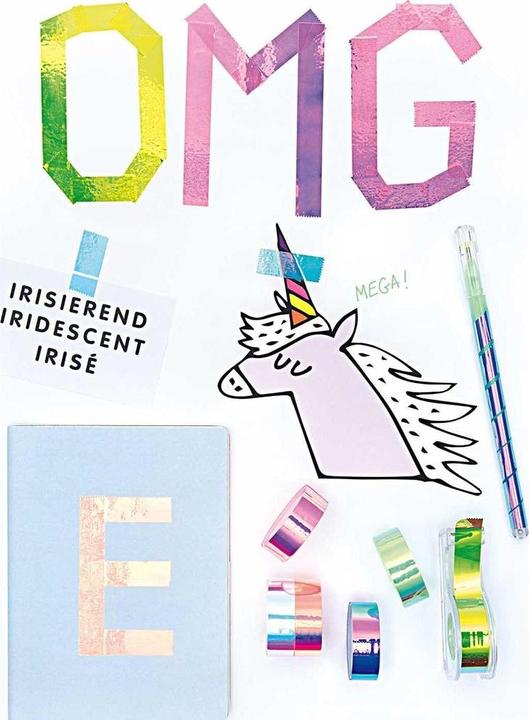 Produktbild Rico Design Klebeband Mirror Rainbow Tape weiss (19 mm)