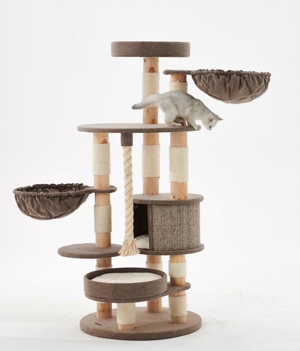 Pet Homes Arbre à chat TENERIFFE (165 cm, Grey)