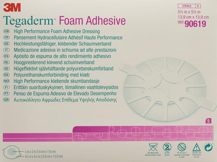 Produktbild 3M Tegaderm Foam Adhesive, oval 7.6 x 7.6cm (5 x)