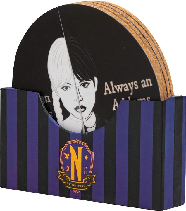 Actual product image Cinereplicas Wednesday Coaster 4-Pack (4 x, Glass coaster)