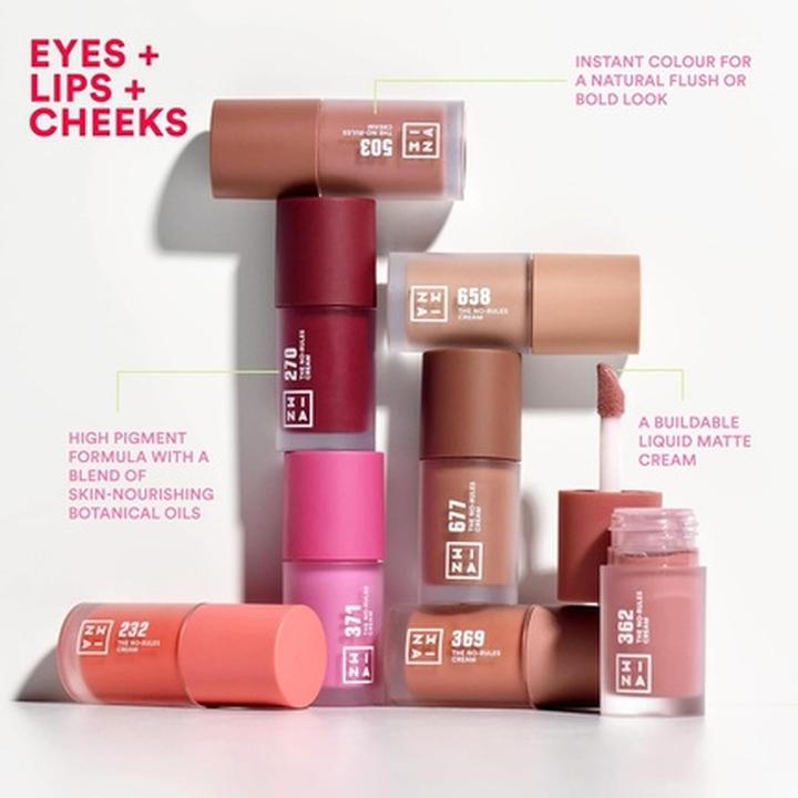 Immagine prodotto 3INA MAKEUP The No-Rules Cream 371 Hot Pink Liquid Blush Matte con Olio di Mandorle Dolci Vegan Cruelty F (371 - Rosa)