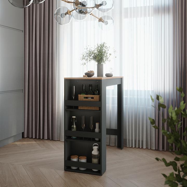 Actual product image Vicco Bar table Repose, Gold power oak/anthracite, 45 x 110 cm
