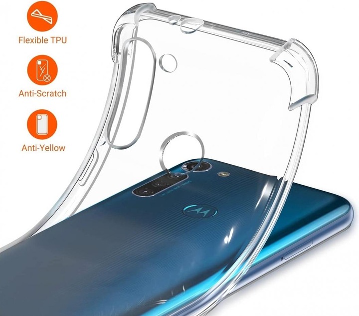 Produktbild Screenguard Motorola Moto G8 Power Hülle Crystal Soft Airbag Bumper (Motorola Moto G8 Power)