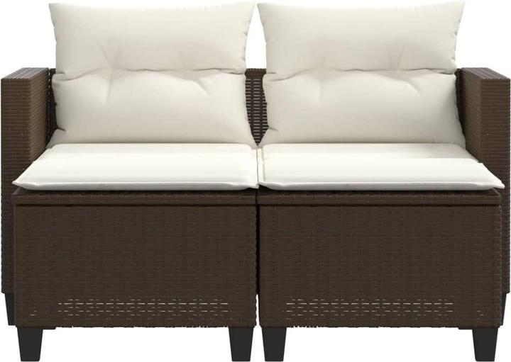 Produktbild vidaXL Gartensofa 2-Sitzer mit Hockern