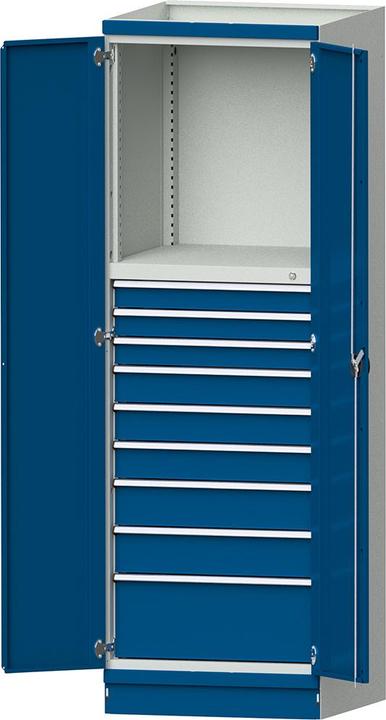 Produktbild Anke Modulschrank Modell 4006 B715xT720xH2200mm RAL 7035/5012 9 Schubladen