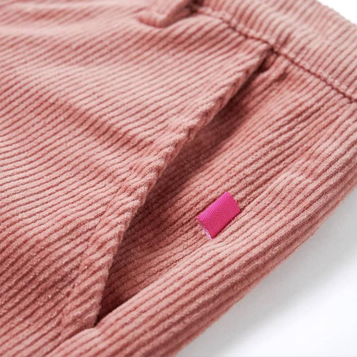 Actual product image vidaXL Children's trousers corduroy antique pink 140,Material: 90 % cotton. 8 (140)